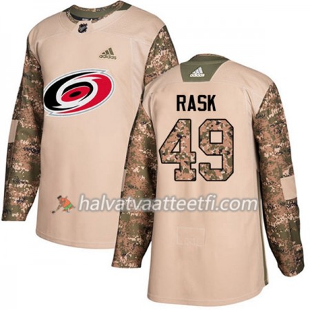 Miesten NHL Carolina Hurricanes Pelipaita Victor Rask 49 Adidas 2017-2018 Camo Veterans Day Practice Authentic